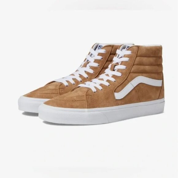 Vans Sk8-Hi Suede Shoe in Brown Pig Suede (NWOT) - Picture 1 of 9